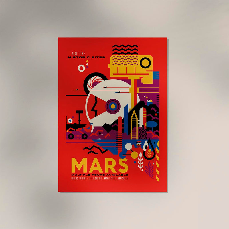 Historic Sites on Mars Space Poster – Fine Art Print UV-beständig — Ansicht 3
