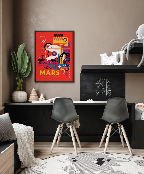 Historic Sites on Mars Space Poster – Fine Art Print UV-beständig