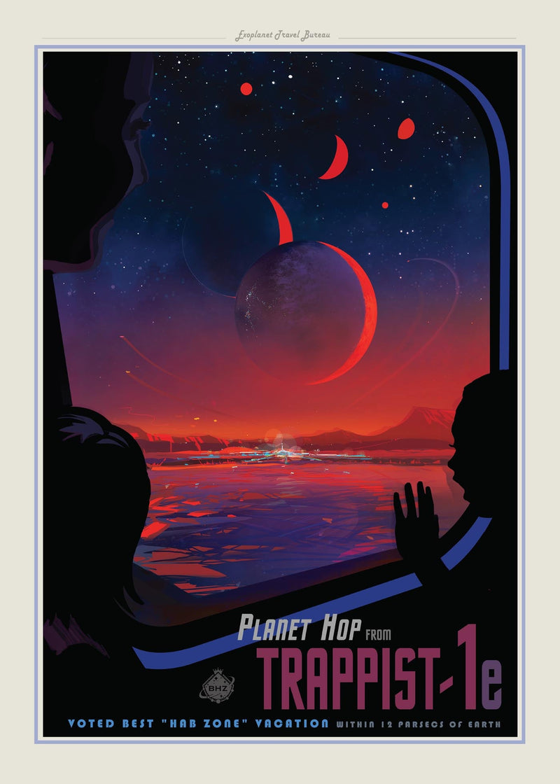 Planet Hop Space Poster | Fine Art Canvas Kosmos-Kunst Wanddeko — Ansicht 3