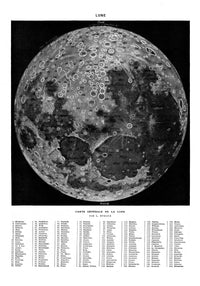 Carte de la lune White Astronomical Poster – Moon Phases Wall Art — Ansicht 3