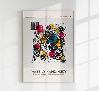 Abstraktes Fine Art Print "Small Worlds Nr 5" von Wassily Kandinsky mit dynamischen Farbkreisen, geometrischen Formen und harmonischer Komposition für moderne Kunstliebhaber
