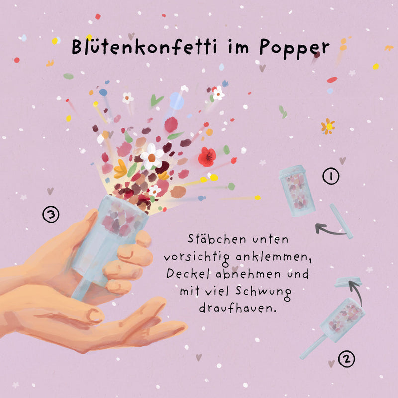 Blütenkonfetti Popper – Trockenblüten, plastikfrei & kompostierbar — Ansicht 3