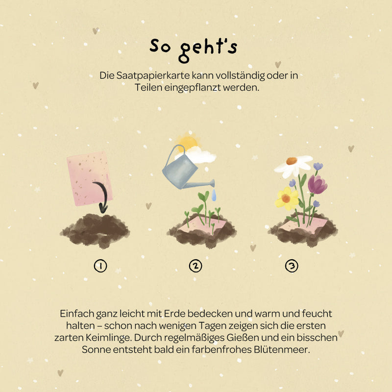 Grußkarte „Du bist unentbeerlich“ – Saatpapier mit Wildblumensamen — Ansicht 5