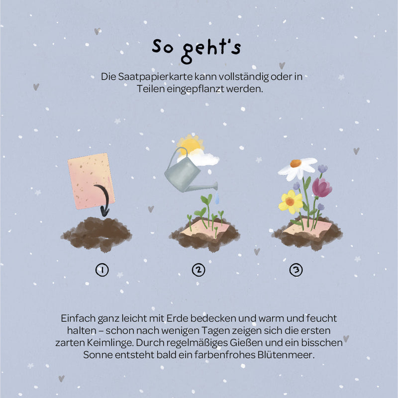 Grußkarte Namaste Bitches – Saatpapier mit Wildblumensamen — Ansicht 5
