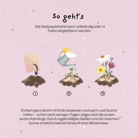 Grußkarte Fantasie ist gut gegen Realität – Saatpapier mit Wildblumensamen — Ansicht 5