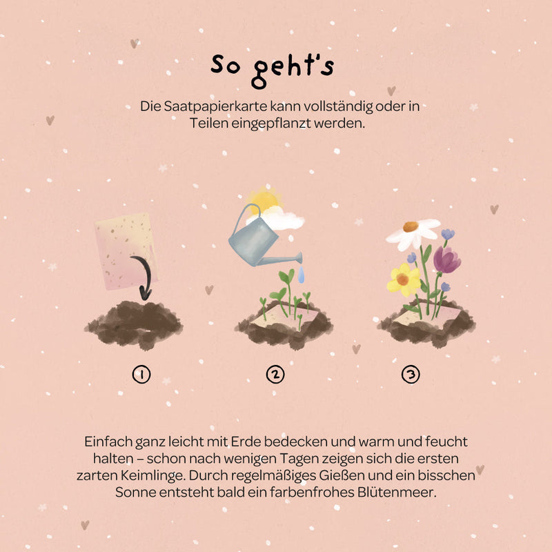 Grußkarte HDGDL – Saatpapier mit Wildblumensamen — Ansicht 5