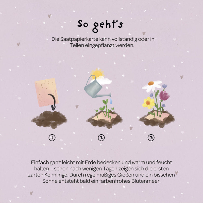 Greeting Card You beautiful soul – Seed paper with wildflower seeds — Ansicht 5