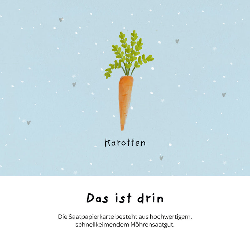 Grußkarte Ich mag dich mit all deinen Karotten – Saatpapier — Ansicht 6