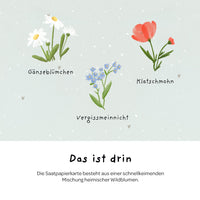 Grußkarte Bee Happy – Saatpapier mit Wildblumensamen — Ansicht 6