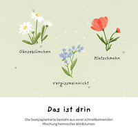 Grußkarte Love you bestie – Saatpapier mit Wildblumensamen — Ansicht 6