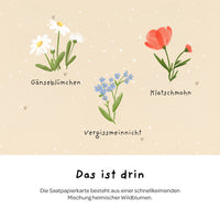 Grußkarte Alles Gute zum Geburtstag – Saatpapier mit Wildblumensamen — Ansicht 5