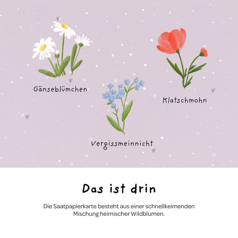 Greeting Card You beautiful soul – Seed paper with wildflower seeds — Ansicht 6