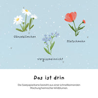 Grußkarte „Du bist nie zu klein, um großartig zu sein“ – Saatpapier mit Wildblumensamen — Ansicht 6
