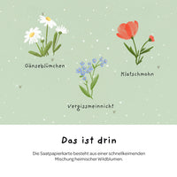 Grußkarte Viel Glück – Saatpapier mit Wildblumensamen — Ansicht 6