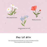Grußkarte Fantasie ist gut gegen Realität – Saatpapier mit Wildblumensamen — Ansicht 6