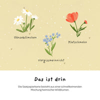 Grußkarte Hoch sollst du leben – Saatpapier mit Wildblumensamen — Ansicht 6
