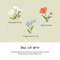 Grußkarte Viel Erfolg – Saatpapier mit Wildblumensamen — Ansicht 6