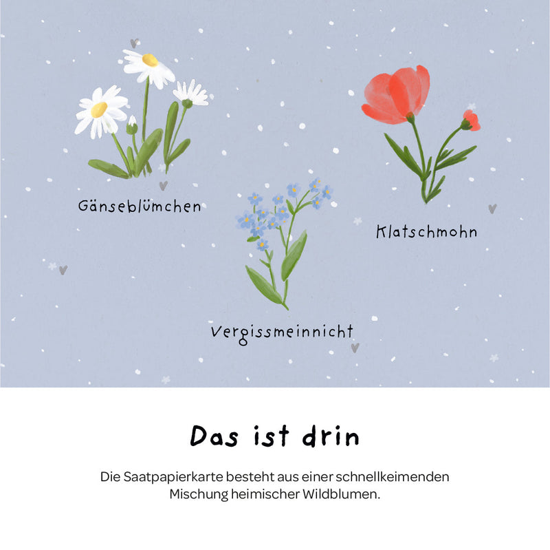 Grußkarte Namaste Bitches – Saatpapier mit Wildblumensamen — Ansicht 6