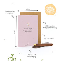 Grußkarte Danke – Saatpapier mit Gänseblümchen — Ansicht 7
