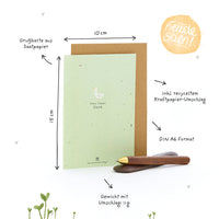 Greeting card "Many thanks" – Seed paper with daisies — Ansicht 7