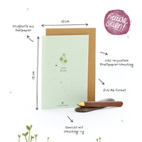Grußkarte Viel Glück – Saatpapier mit Wildblumensamen — Ansicht 7
