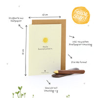 Grußkarte Hallo Sonnenschein – Saatpapier mit Wildblumensamen — Ansicht 7
