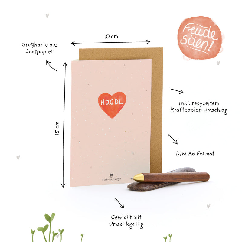 Grußkarte HDGDL – Saatpapier mit Wildblumensamen — Ansicht 7