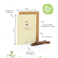 Grußkarte Hoch sollst du leben – Saatpapier mit Wildblumensamen — Ansicht 7