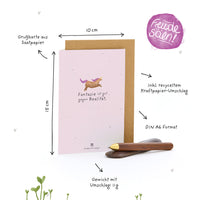 Grußkarte Fantasie ist gut gegen Realität – Saatpapier mit Wildblumensamen — Ansicht 7
