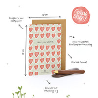 Grußkarte Love you bestie – Saatpapier mit Wildblumensamen — Ansicht 7