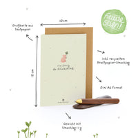 Grußkarte Viel Erfolg – Saatpapier mit Wildblumensamen — Ansicht 7