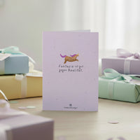 Grußkarte Fantasie ist gut gegen Realität – Saatpapier mit Wildblumensamen — Ansicht 1
