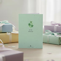 Grußkarte Viel Glück – Saatpapier mit Wildblumensamen — Ansicht 1