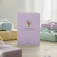 Grußkarte Blumenstrauß zum Selberpflanzen – Saatpapier Wildblumen — Ansicht 1