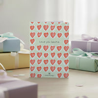 Grußkarte Love you bestie – Saatpapier mit Wildblumensamen — Ansicht 1