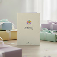 Grußkarte Alles Gute zum Geburtstag – Saatpapier mit Wildblumensamen — Ansicht 1