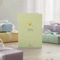 Grußkarte Hurra, du bist da! – Saatpapier mit Wildblumensamen — Ansicht 1
