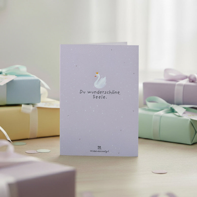 Greeting Card You beautiful soul – Seed paper with wildflower seeds — Die Stadtgärtner