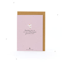 Grußkarte Danke – Saatpapier mit Gänseblümchen — Ansicht 2