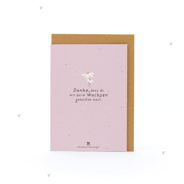 Grußkarte Danke – Saatpapier mit Gänseblümchen