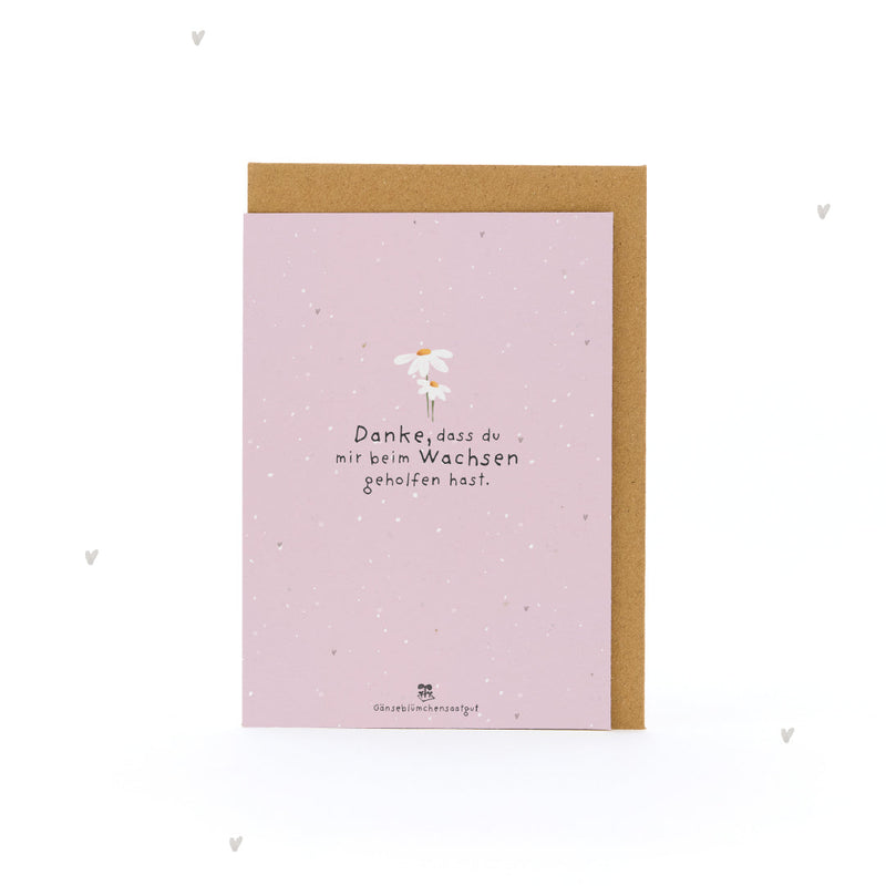 Grußkarte Danke – Saatpapier mit Gänseblümchen — Ansicht 2