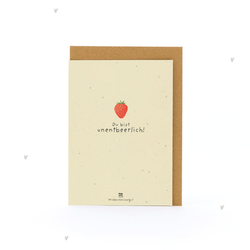 Grußkarte „Du bist unentbeerlich“ – Saatpapier mit Wildblumensamen — Ansicht 2