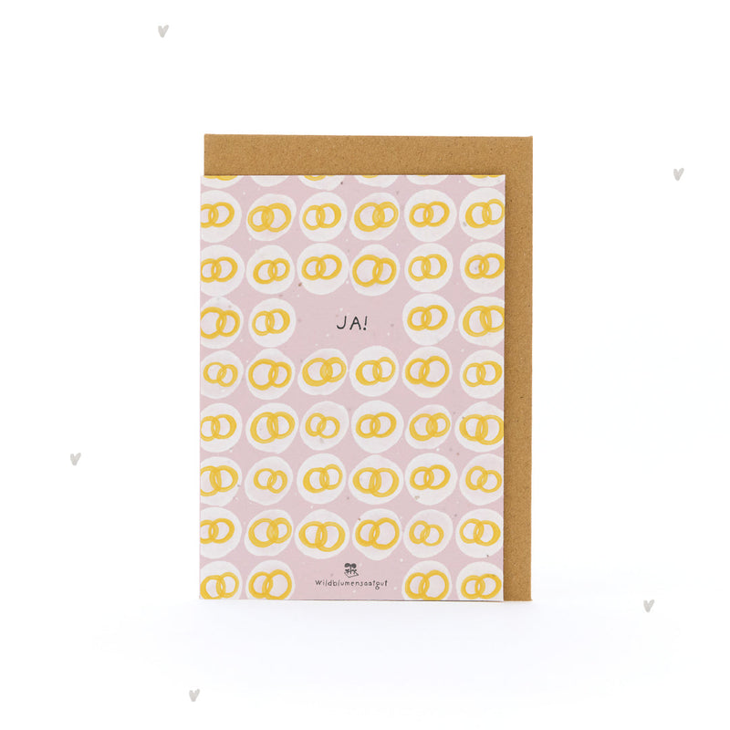 Grußkarte Ja! – Saatpapier mit Wildblumensamen — Ansicht 2