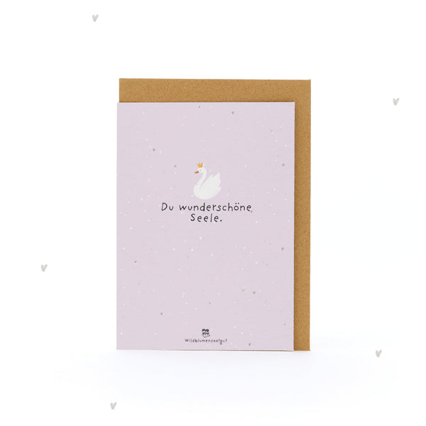 Greeting Card You beautiful soul – Seed paper with wildflower seeds