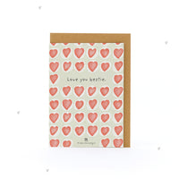 Grußkarte Love you bestie – Saatpapier mit Wildblumensamen — Ansicht 2