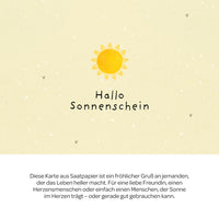 Grußkarte Hallo Sonnenschein – Saatpapier mit Wildblumensamen — Ansicht 3