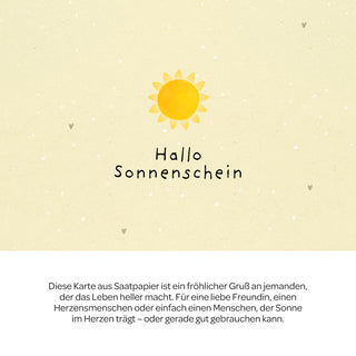 Grußkarte - Hallo Sonnenschein