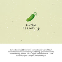 Grußkarte Gurke Besserung – Saatpapier mit Wildblumensamen — Ansicht 3