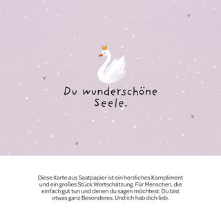 Grußkarte - Du wunderschöne Seele