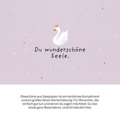 Greeting Card You beautiful soul – Seed paper with wildflower seeds